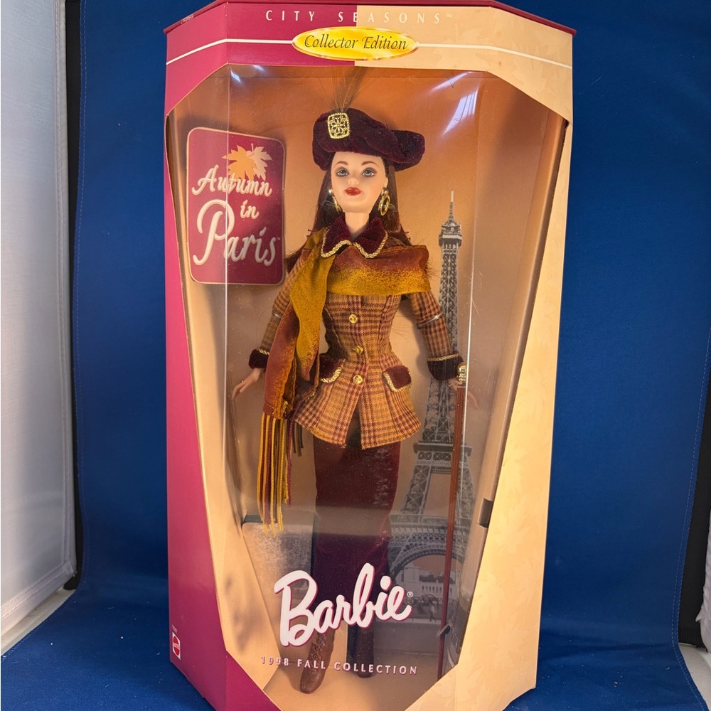 Barbie Autumn in Paris Doll - Plaid Fall Outfit